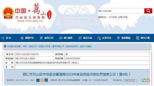 銅仁市萬山區(qū)市場監(jiān)督管理局2023年食品藥品行政處罰信息公示（第4批）——以貴州企業(yè)管理為例